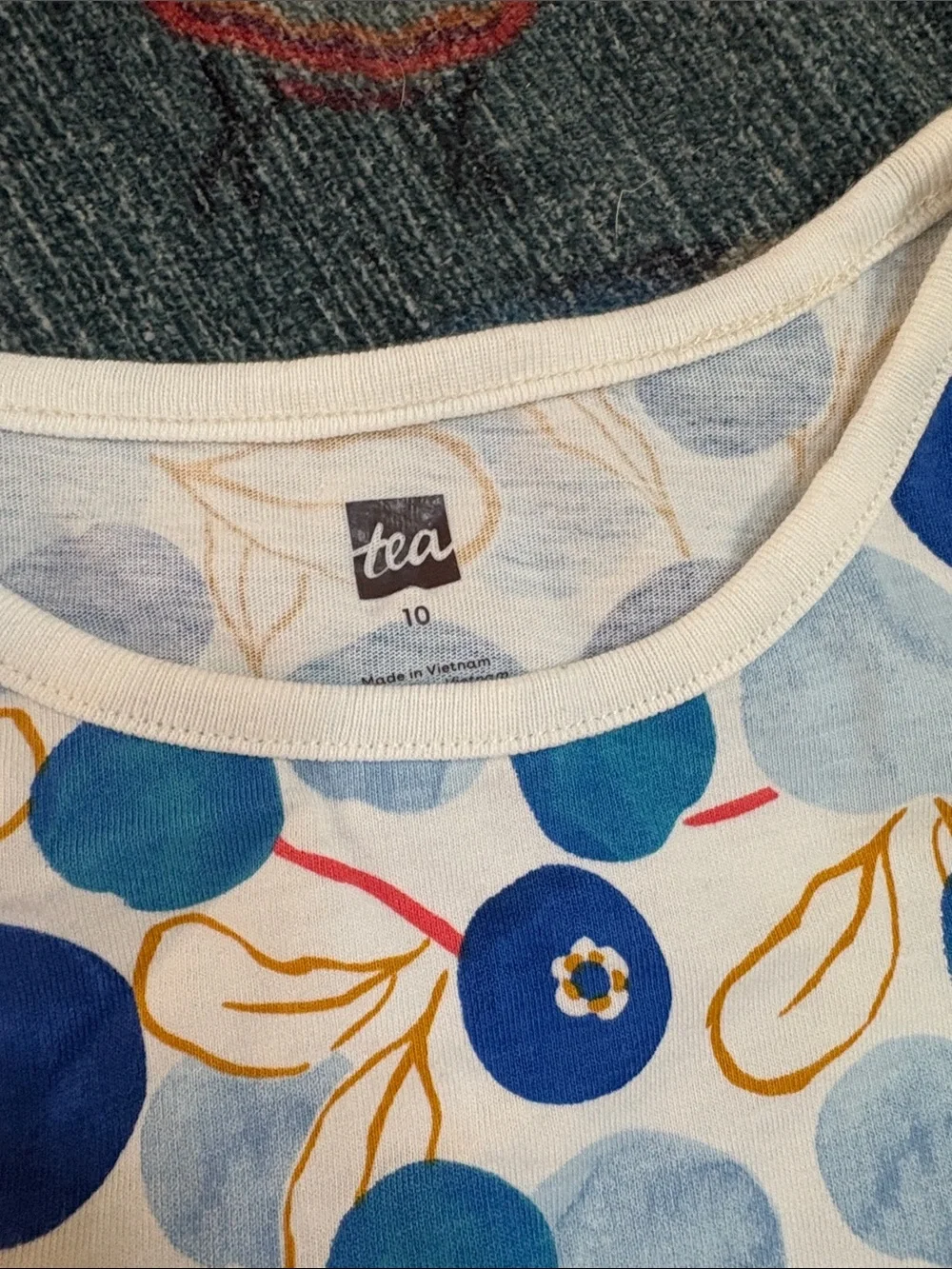 NWT Tea Collection Blue and White swedish blueberries dress 10